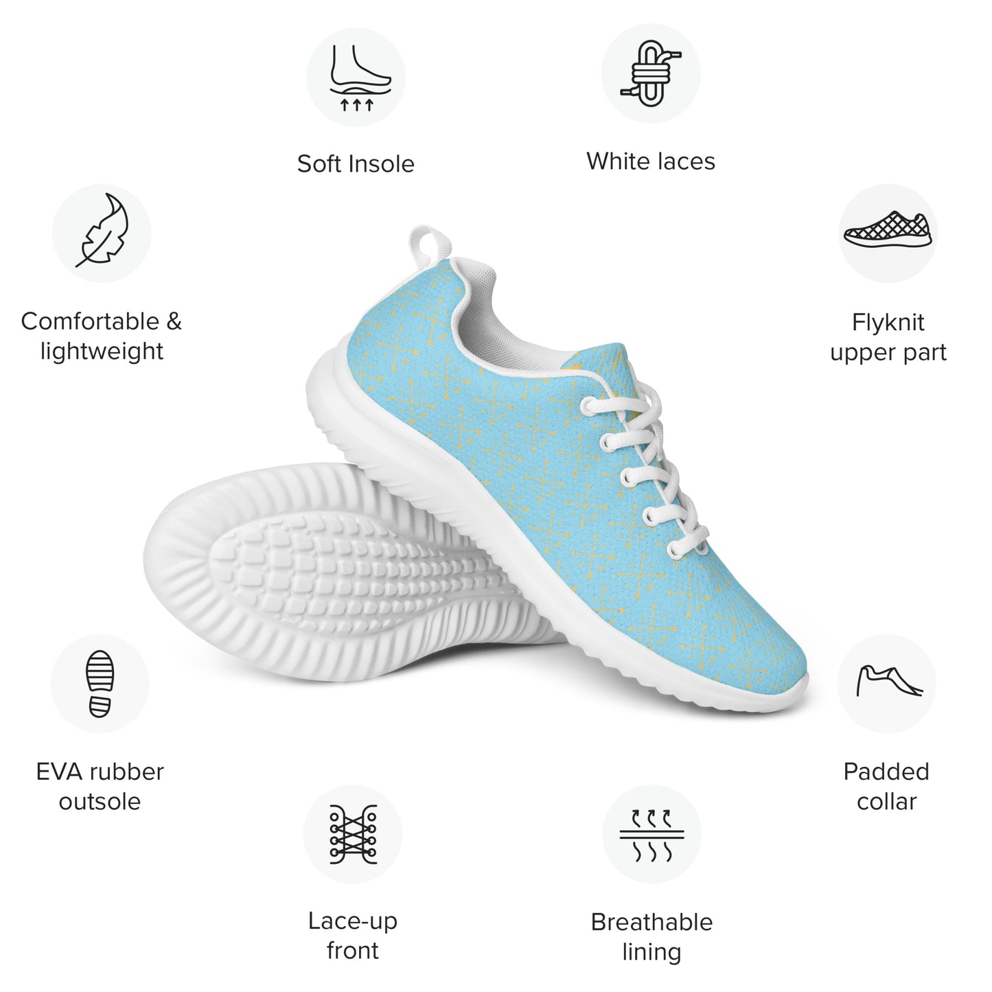 Women’s B&R Athletic Shoes (blue with gold logo)