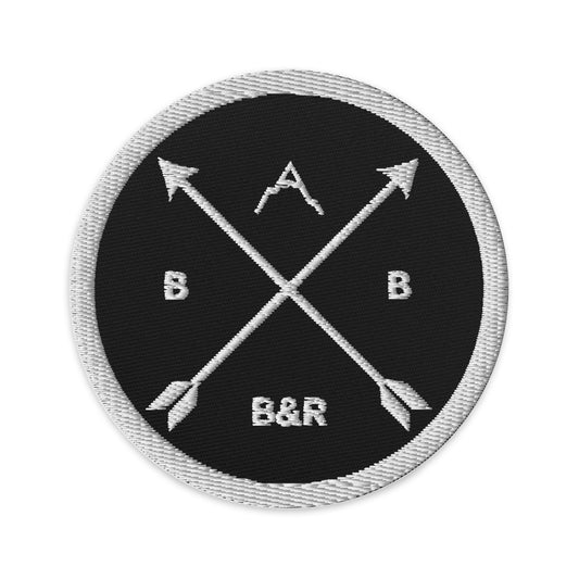 Embroidered B&R Patch (black with white logo)