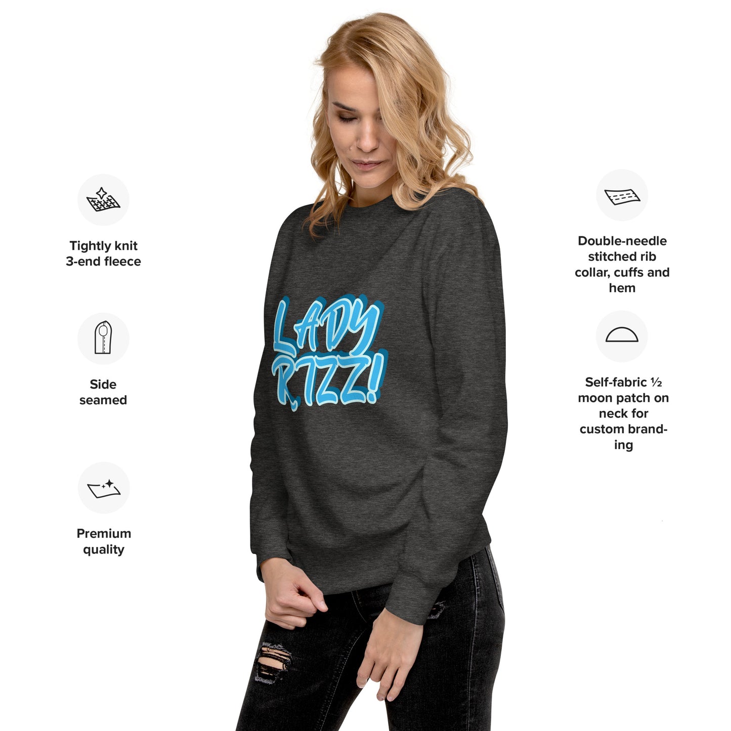 Women's "Lady Rizz"Premium Sweatshirt