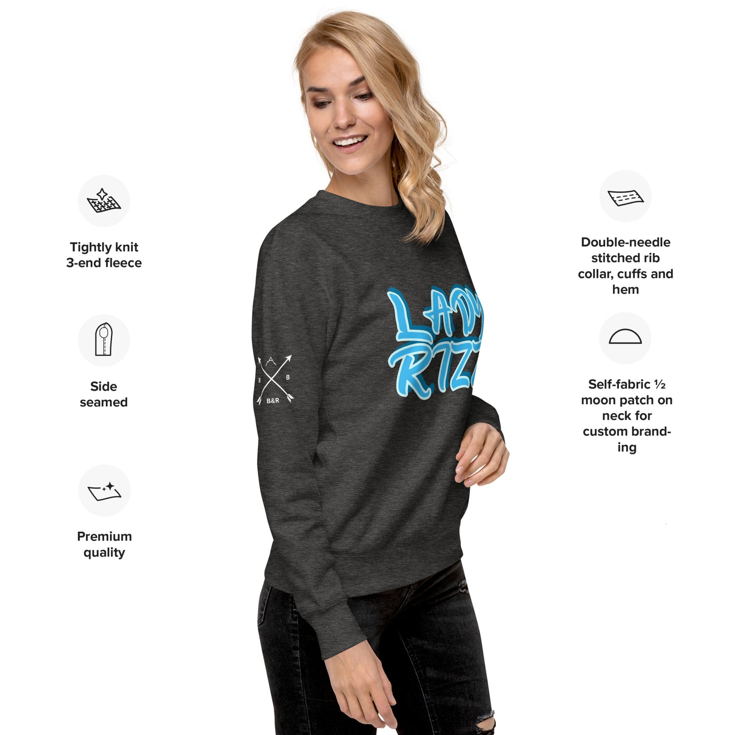 Women's "Lady Rizz"Premium Sweatshirt