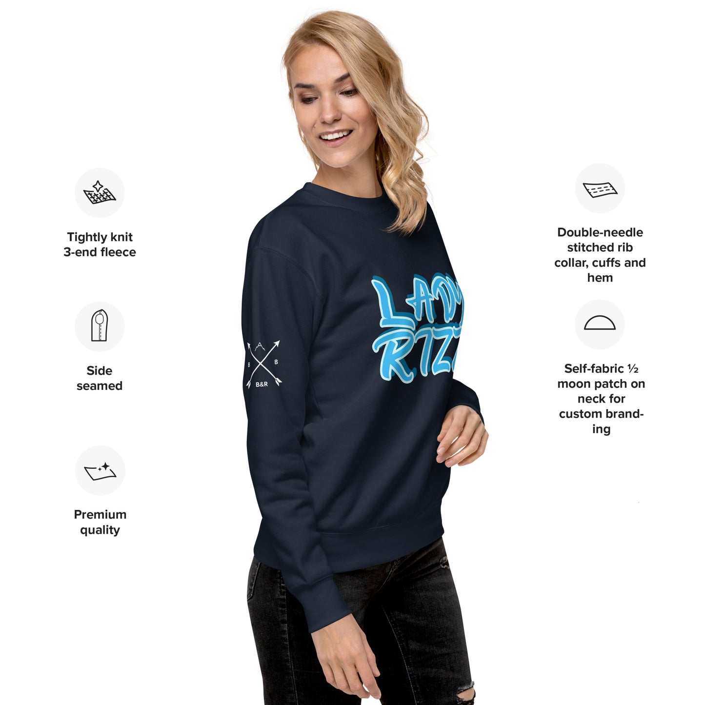 Women's "Lady Rizz"Premium Sweatshirt